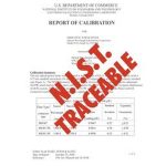 NIST Calibration Certification