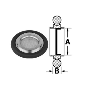 KF16 Screened Centering Ring or KF25 screened centering ring