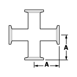 KF 4-Way Cross | Available in KF16 and KF25 | Ideal for Adding a Port to Your System