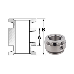 KF25 to 1/8" NPT Female adaptive tee