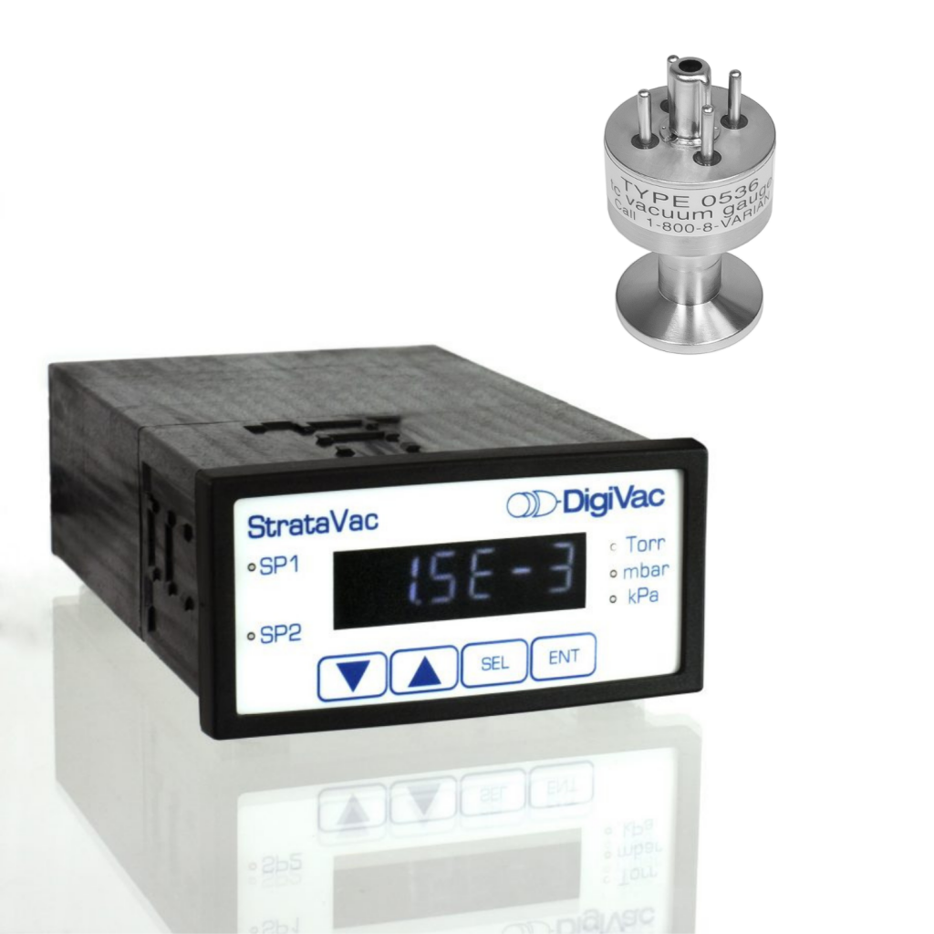 Stratavac millitorr vacuum gauge 1 mTorr to 6 Torr with Stratavac millitorr vacuum gauge 1 mTorr to 6 Torr with