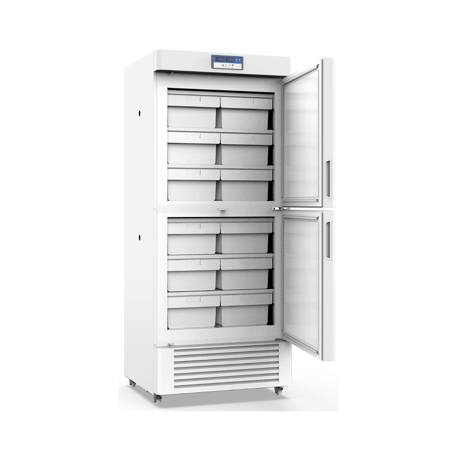 Refrigerador vertical de 10 pies para vacunas y biológicos de acero  inoxidable sin congelador, marca RefriMed, REF-RVASDV-10