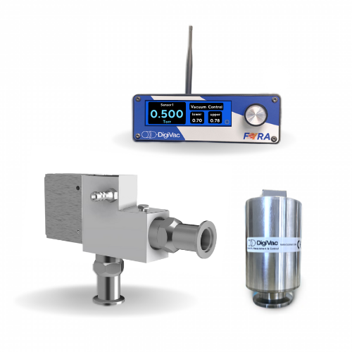 FYRA Wide Range Vacuum Controller | Capacitive Piezo Sensor + SS DINAMO Valve, Proportional Bleed & Throttle Control, 0.01 to 1000 Torr, Gas Independent